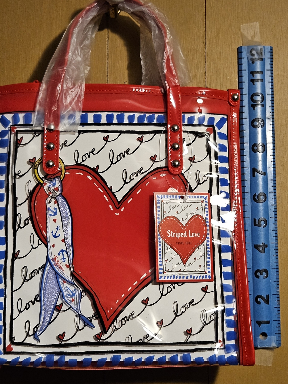 Brighton Striped Love Red Heart Tote Bag - Women - Picture 3 of 7